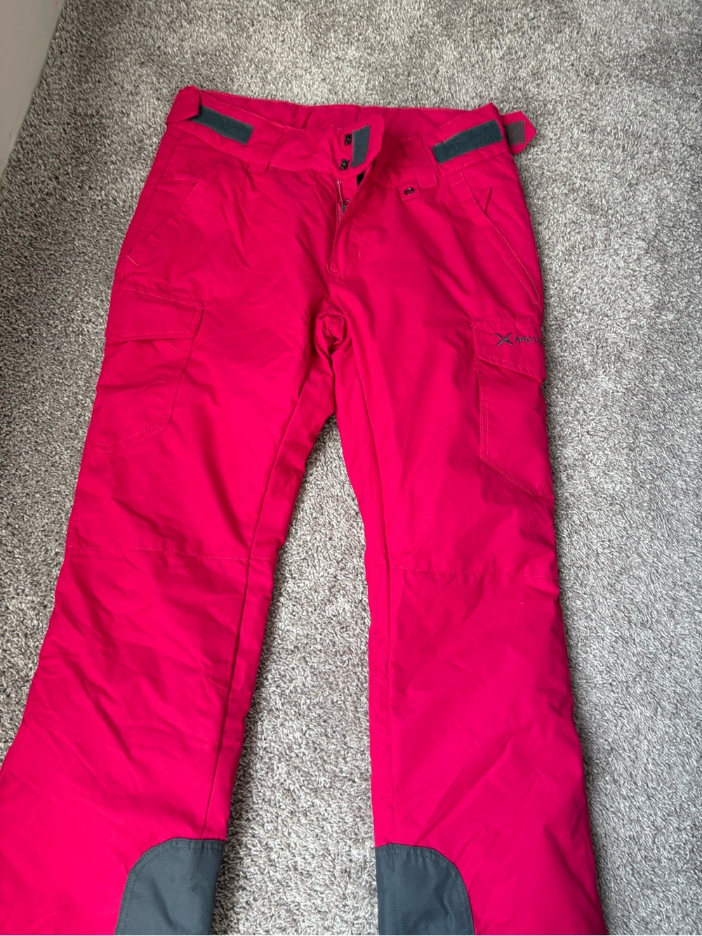 Arctix Kids Hot Pink Snow Ski Pants with Gray Accents